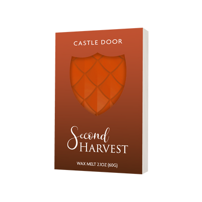 Second Harvest autumn dragonscale wax melt in orange Cozy Witch packaging