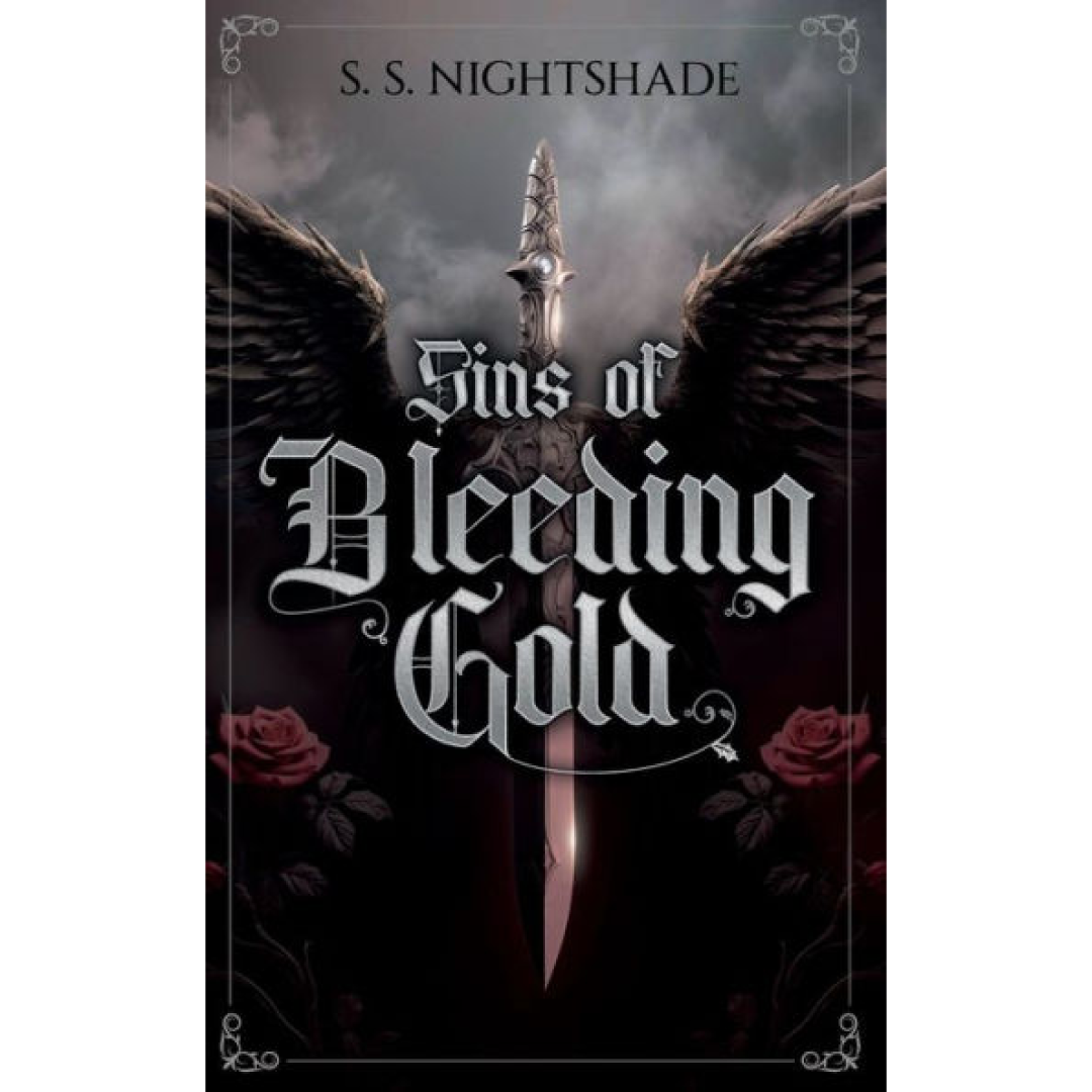 Cover artwork for Sins of Bleeding Gold by S. S. Nightshade, the book inspiring these wax melt scents
