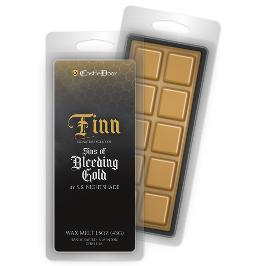 Finn character-inspired wax melt from Sins of Bleeding Gold, featuring honey, cloves, and cinnamon